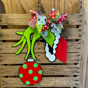 Grinch Inspired Door Hanger