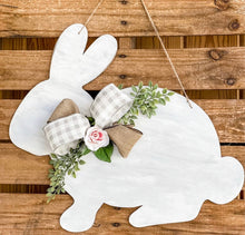 Load image into Gallery viewer, Farmhouse Distressed Easter Bunny Door Hanger