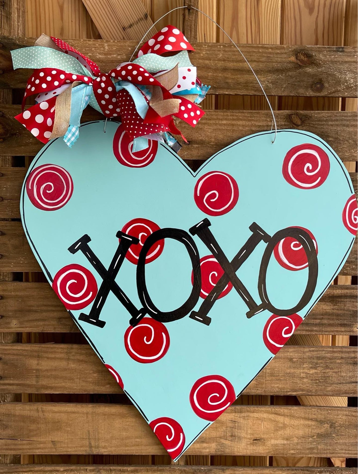 Blue Polka Dot Heart