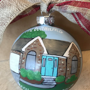 House Portrait Christmas Ornaments