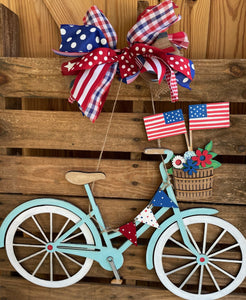 Vintage Patriotic Bicycle Door Hanger