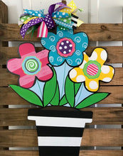 Load image into Gallery viewer, Funky Flowers Door Hanger