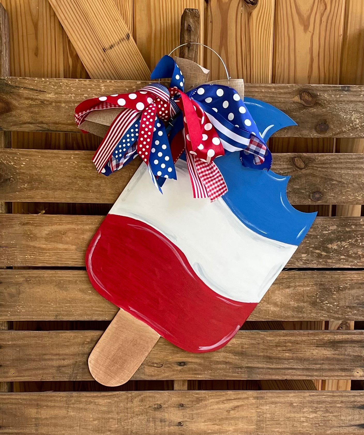 Patriotic Popsicle Door Hanger