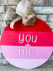 You + Me Door Hanger