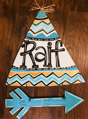 Tepee Newborn Baby Door Hanger