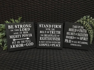 3 Religious Home Wooden Decor Signs