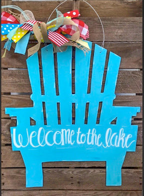 Adirondack Blue Chair Door Hanger