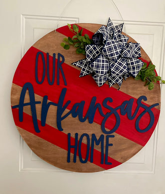Our Arkansas Home Door Hanger