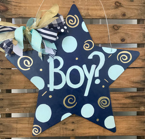 Star (SET of 2) Gender Reveal Door Hangers