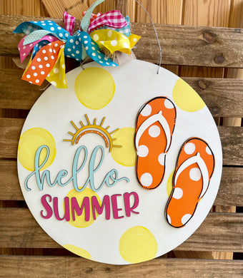 Summer Flip Flop Door Hanger