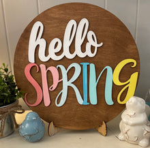 Load image into Gallery viewer, Hello Spring 3D Door Hanger