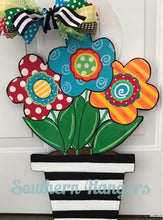 Load image into Gallery viewer, Funky Flowers Door Hanger