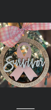 Load image into Gallery viewer, Cancer Ribbon Christmas Ornaments