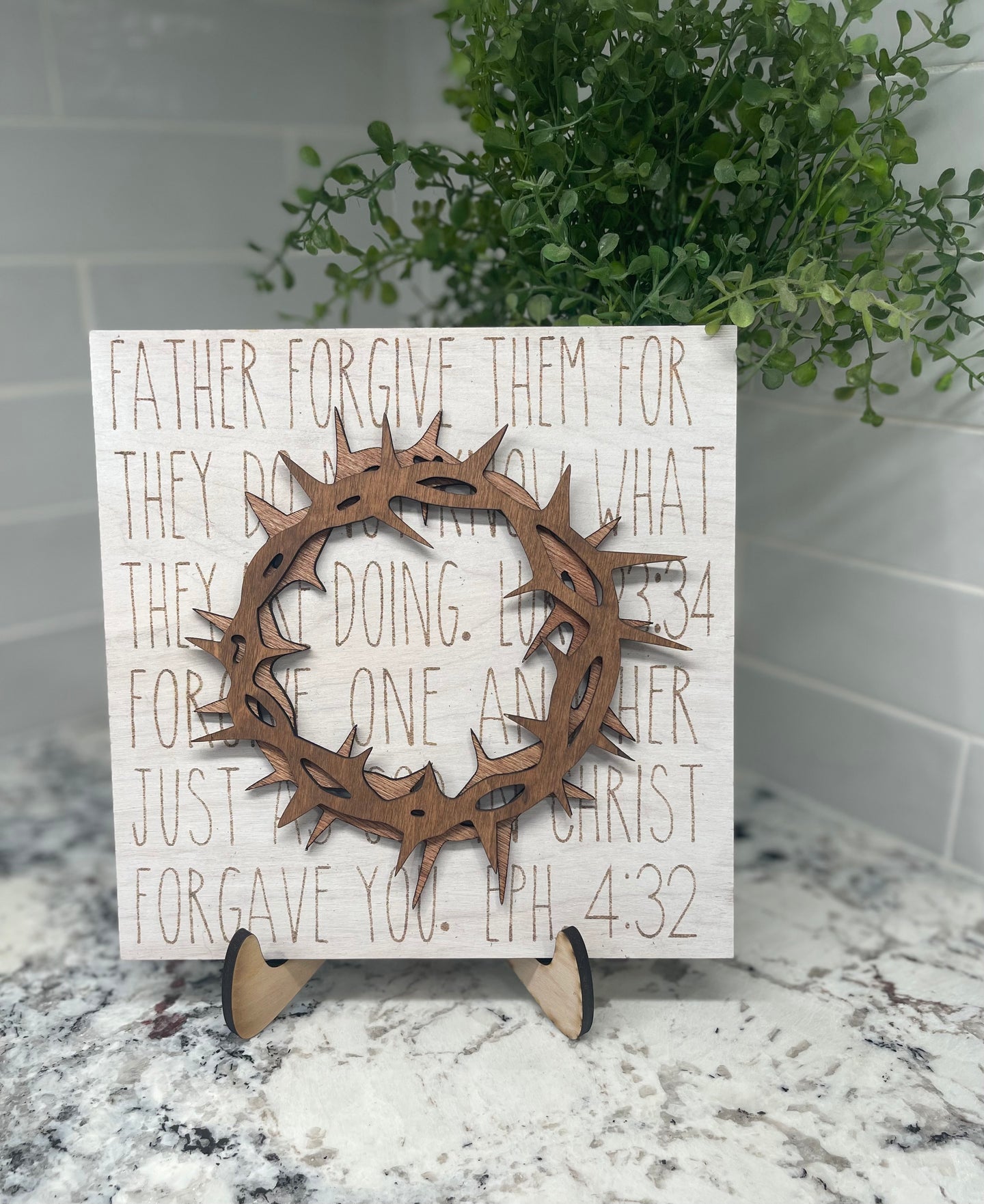 Forgiven Crown of Thorns Easter Sign