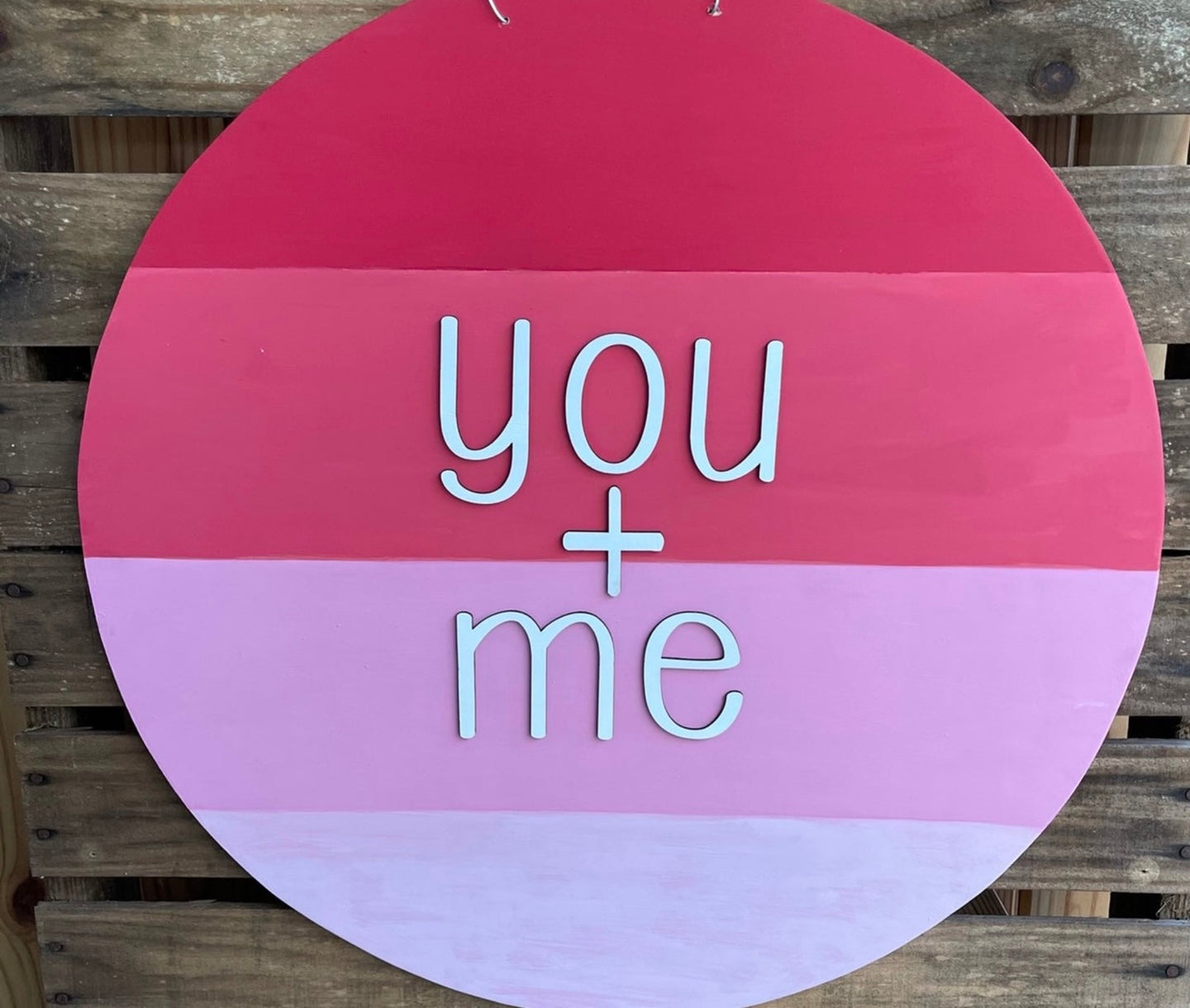 You + Me Door Hanger