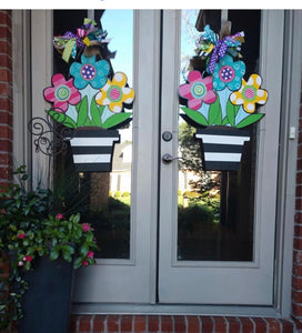 Funky Flowers Door Hanger