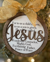 Load image into Gallery viewer, Scripture Jesus Ornament