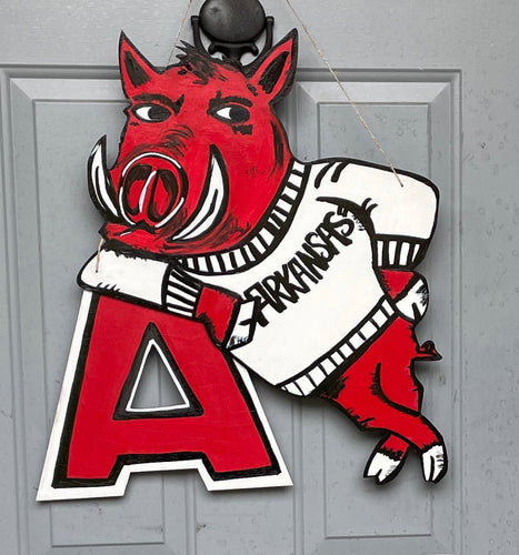 Vintage Hog Door hanger
