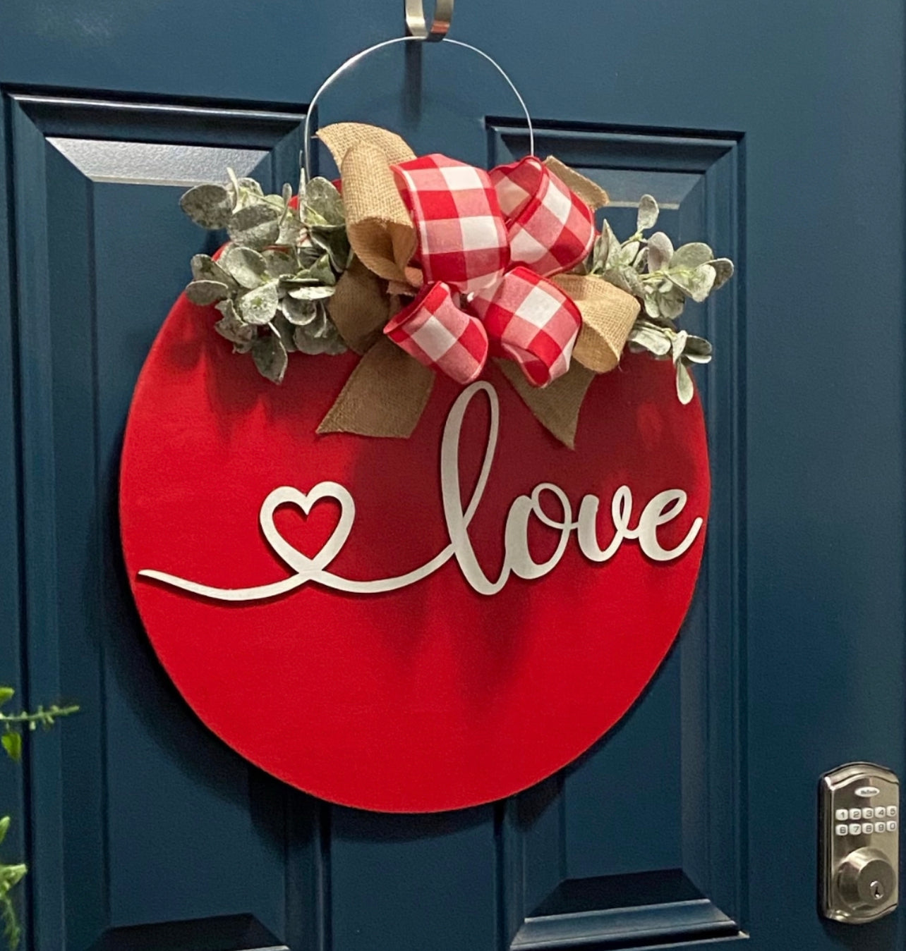 Love Door Hanger with greenery