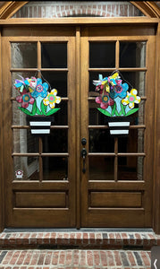 Funky Flowers Door Hanger
