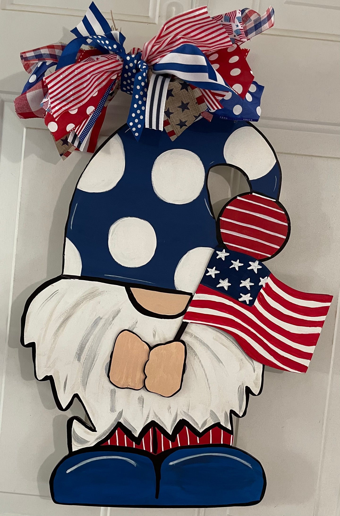 Patriotic Gnome Door Hanger