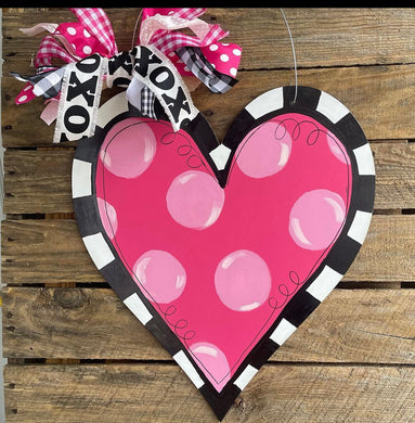 Polka Dot Heart with border