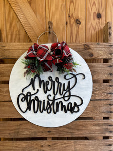 White rustic Merry Christmas