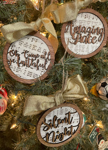 Christmas Ornaments With Hymns