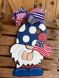 Patriotic Gnome Door Hanger